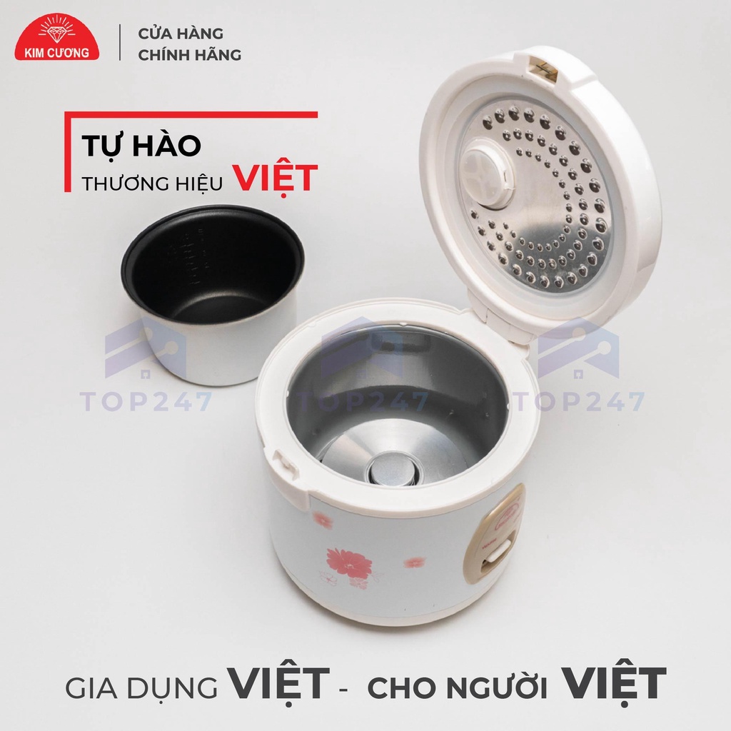 Nồi Cơm Điện Kim Cương - Nắp Gài 1.0 Lít [Chính Hãng] [Có bảo hành]