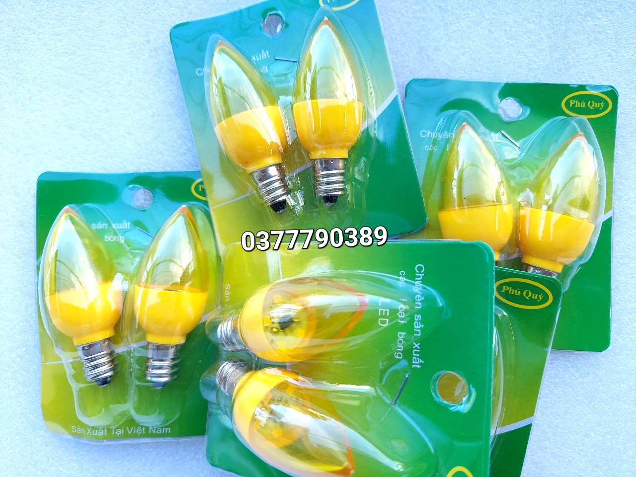 combo 10 bóng led ớt màu vàng