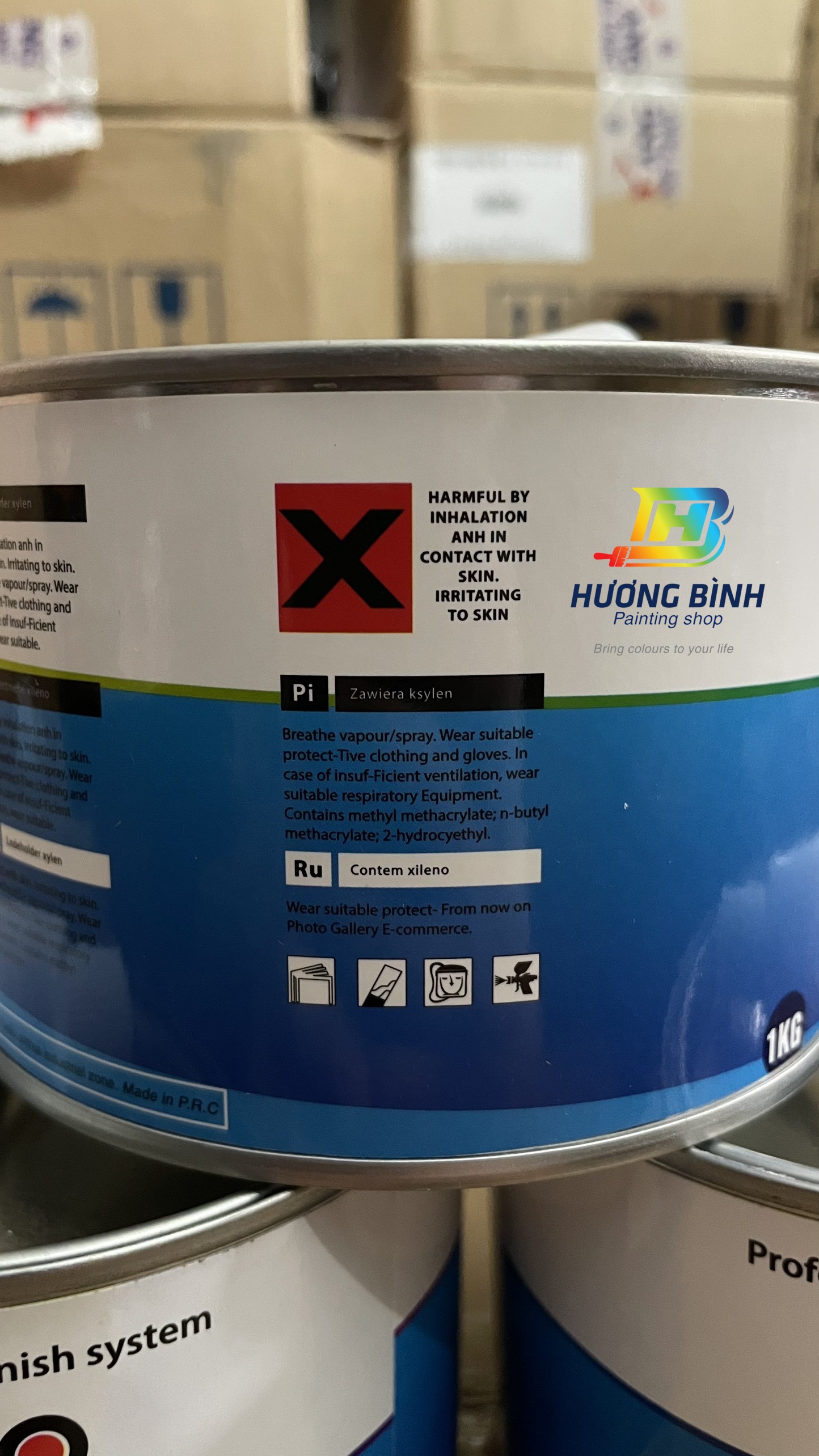 [Lon 1kg] Matit trét láng HBO loại 2 thành phần