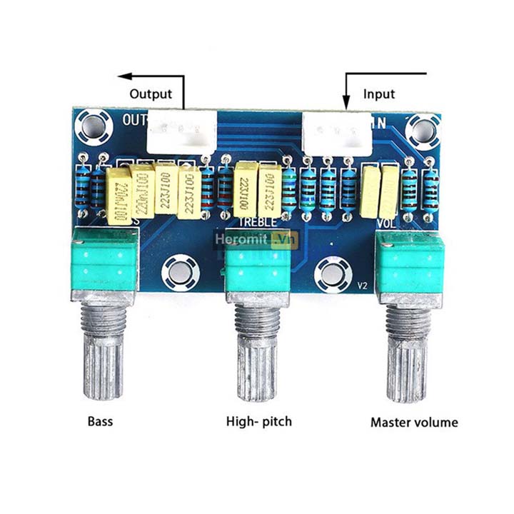 Mạch Âm Sắc Mini HIFI Bass Treble Volume