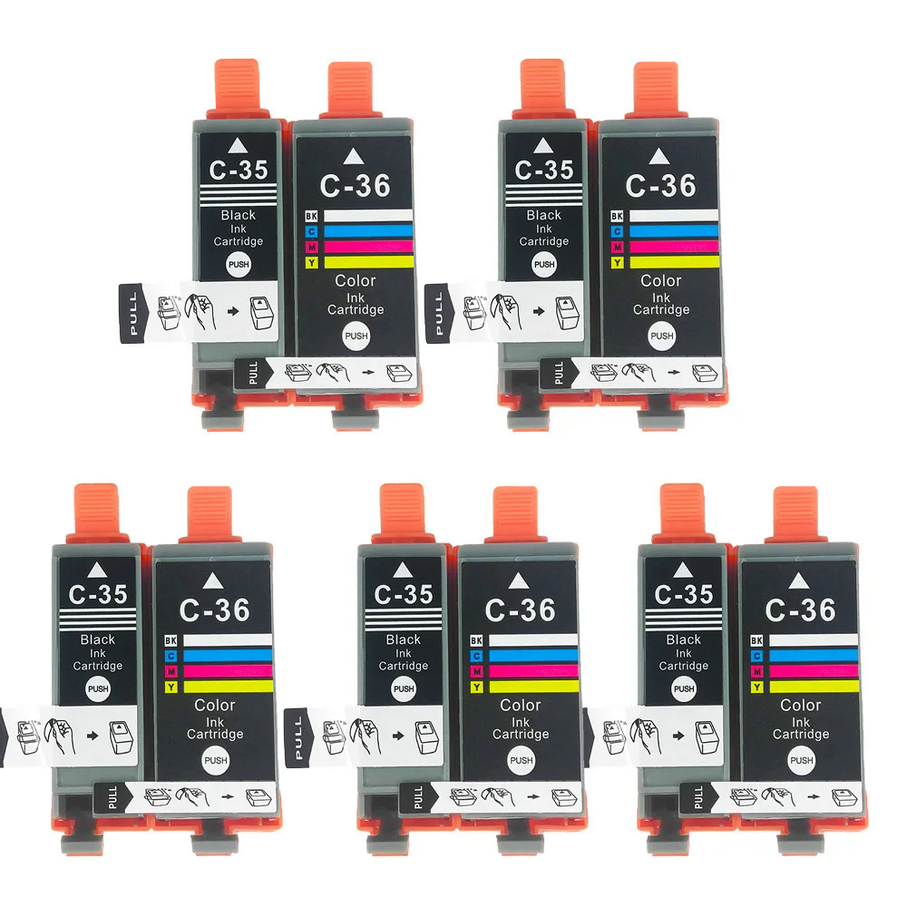 Pgi-35 pgi35 cli-36 cli36 màu tương thích máy in hộp mực cho canon pixma ip100 ip110 ip100b tr150 máy in