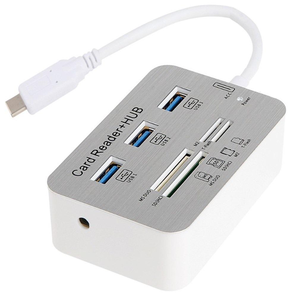 Hub Usb kết nối cổng Type C kiêm đầu đọc thẻ đa năng