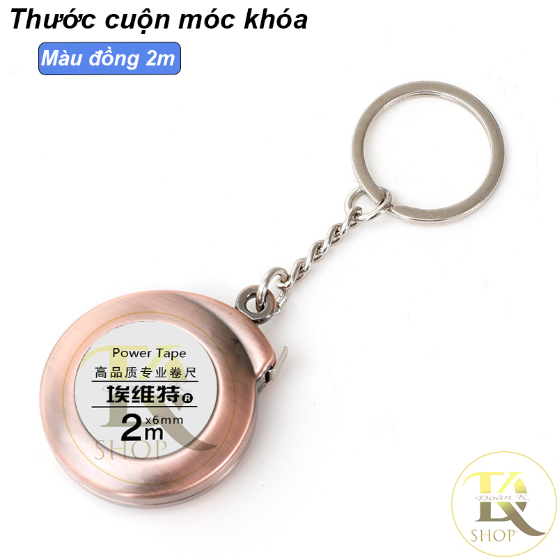Thước cuộn thép móc khóa 2 mét