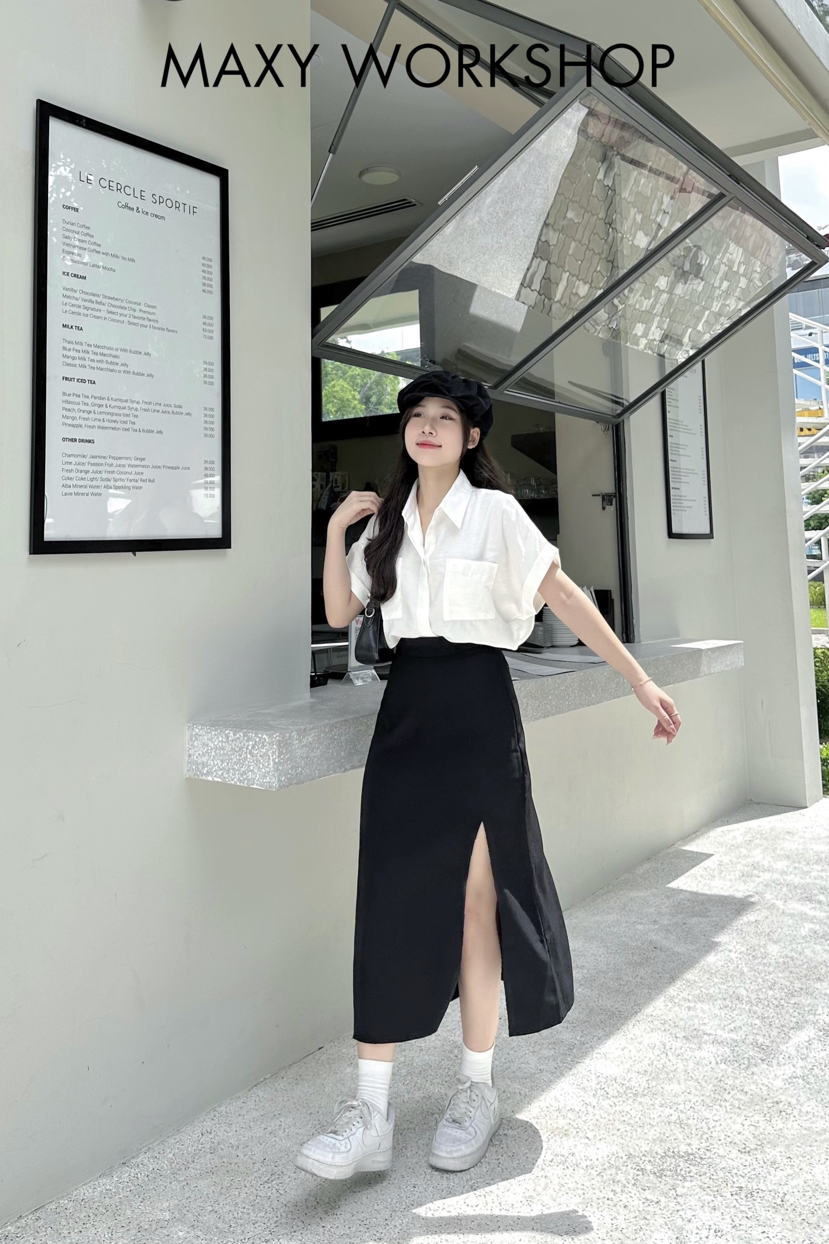 Chân váy dài xẻ cao Cutout Skirt Maxy Workshop