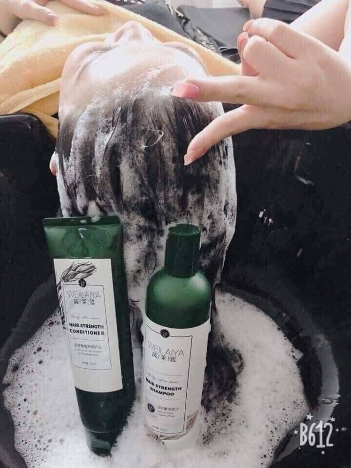 Bộ Dầu Gội Và Dầu Xả Gừng Weilaiya Ginger Shampoo chính hãng 400 + 250 ml