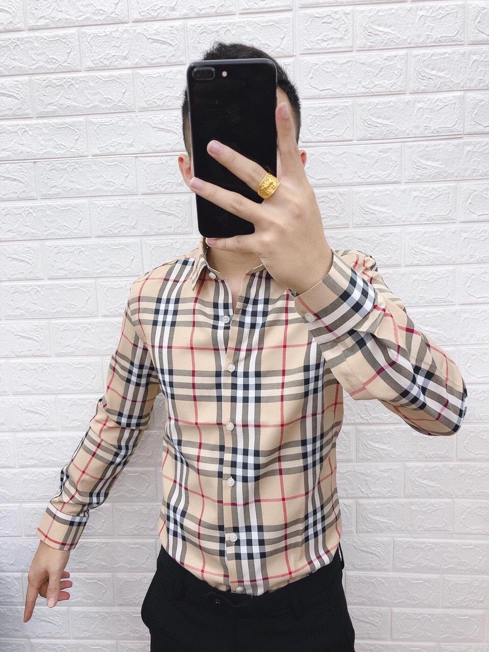 Áo Sơ Mi Nam Kẻ  BBR Dài tay  Cao Cấp
