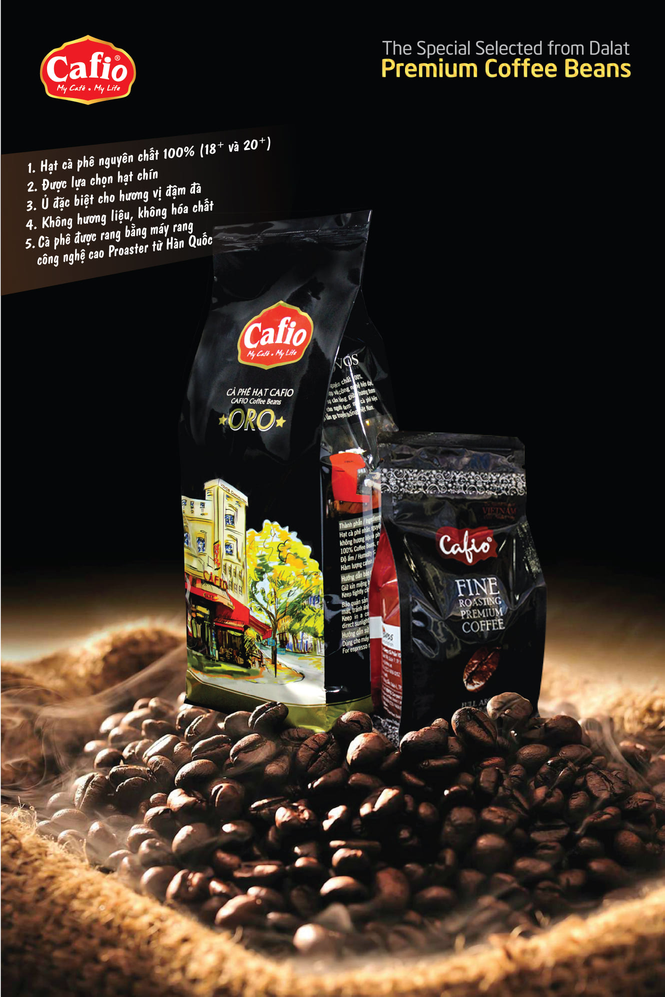 Cà Phê Rang Xay CAFIO - ORO