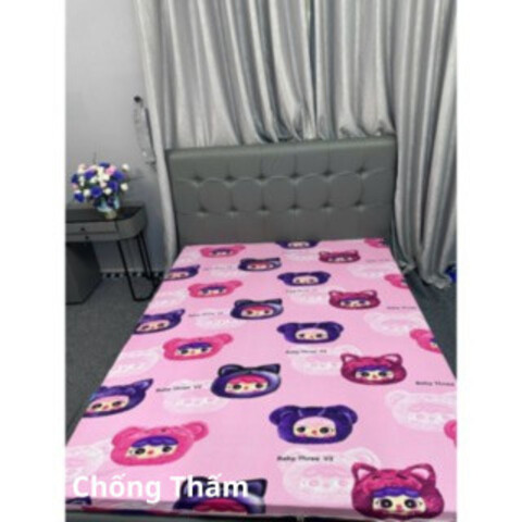 Áo Bọc Nệm 2 Mặt Thun Silk Chống Thấm Có Khóa Kéo Cao Cấp