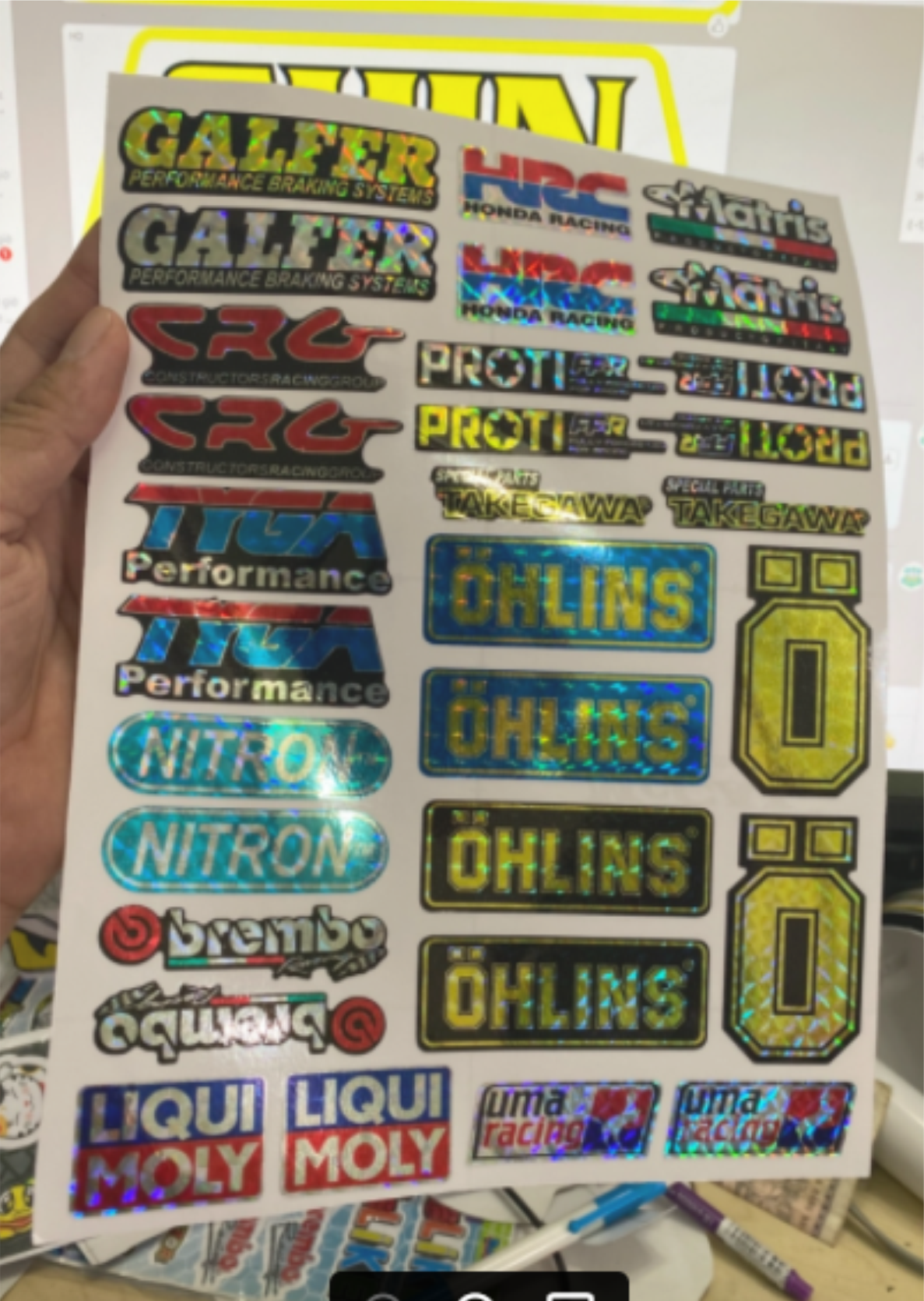 Logo sticker khổ a4 dán trang trí xe máy