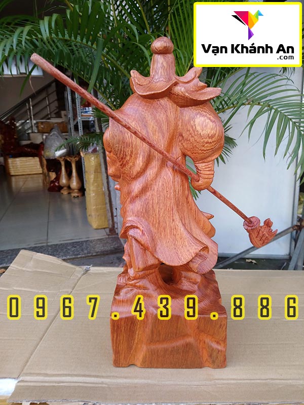 Tượng Quan Công gỗ hương cao 40cm - Tượng Phong Thủy Để Bàn - Quà Tặng Ý Nghĩa - Trang Trí Bàn Làm Việc - Trang Trí Nhà Cửa Decor