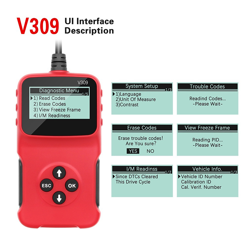 Phụ Kiện Xe Hơi, Máy Quét Công Cụ Chẩn Đoán Đầu Đọc Mã Xe Hơi OBD2 Phổ Thông