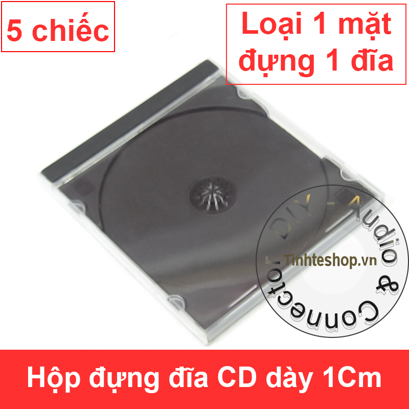 Bảng giá Hộp đựng đĩa CD DVD dày 1.2Cm - Vỏ đựng đĩa CD DVD dày bản lõi đen (5 chiếc) Phong Vũ
