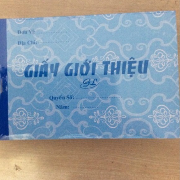 Giấy giới thiệu 1 liên giấy đẹp( 13cm x 19cm)