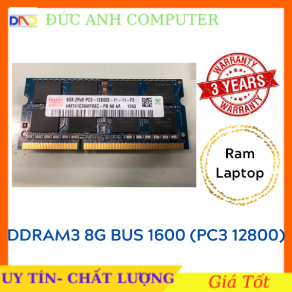 Bảng giá Ram laptop DDR3 8g bus 1600 Hàng Máy Bộ (Pc3-12800)- mới bảo hành 3 năm - 1 Đổi 1 - Chân Vàng Óng Ánh Ram 3 Bus 1600 8g  Ram Laptop 8g Phong Vũ
