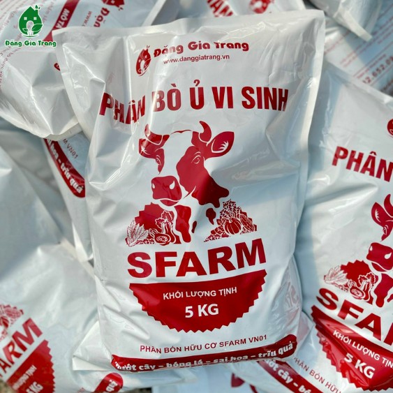 Phân Bò Ủ Vi Sinh Sfarm Bao 5kg