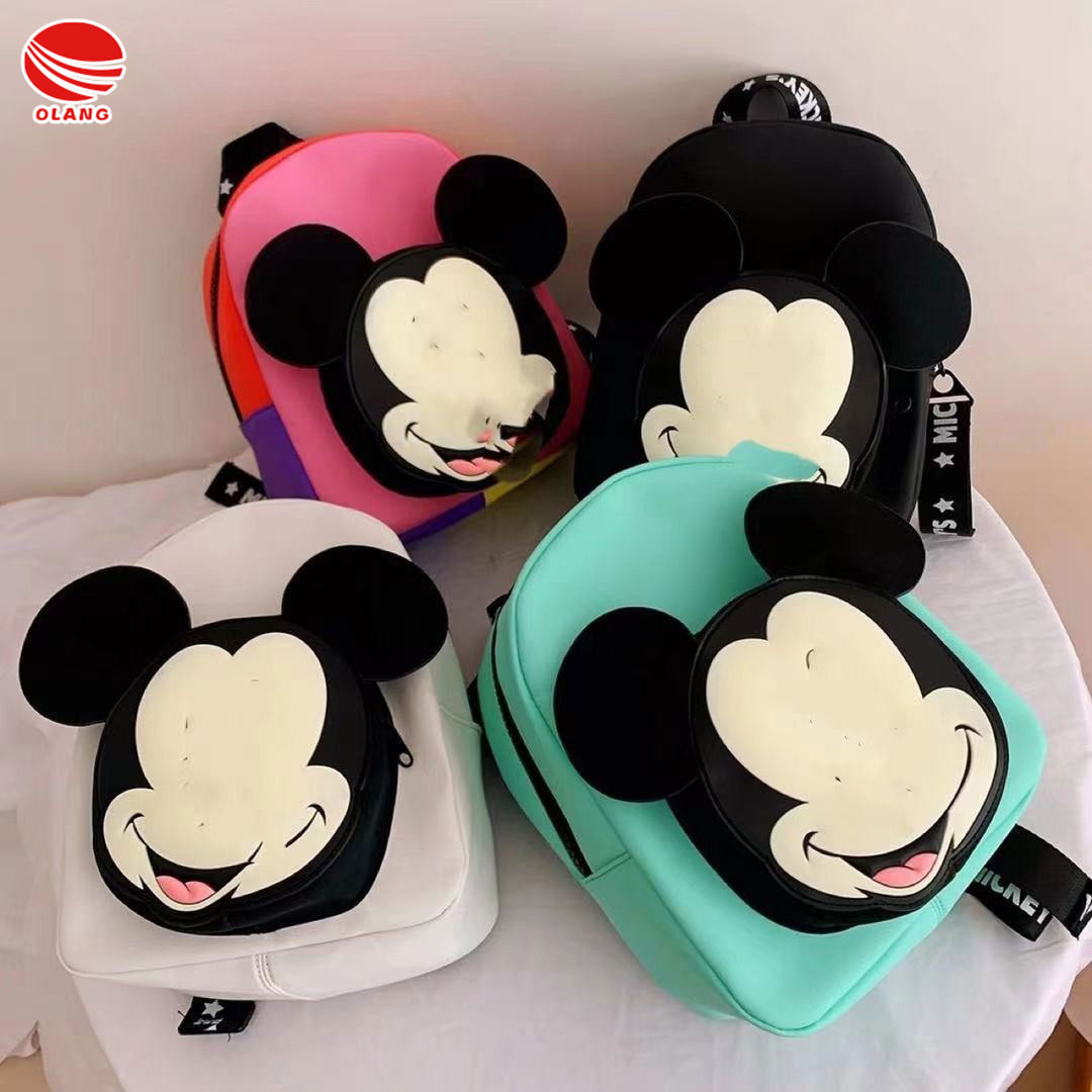 OLANG Children's Bag Cute Disney Mickey Mouse Decorated Mini Backpack
