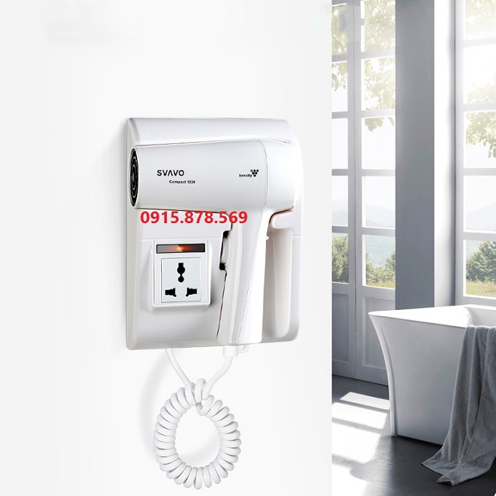 [TẶNG MIẾNG DÁN] Máy sấy tóc treo tường cao cấp Svavo V-175A