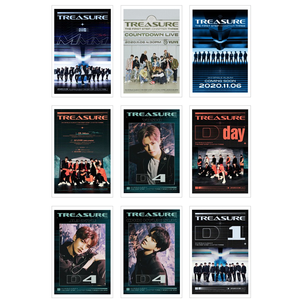 [Ép Lụa] Lomo Card TREASURE -THE FIRST STEP CHAPTER TWO +THREE ( 36 ảnh )