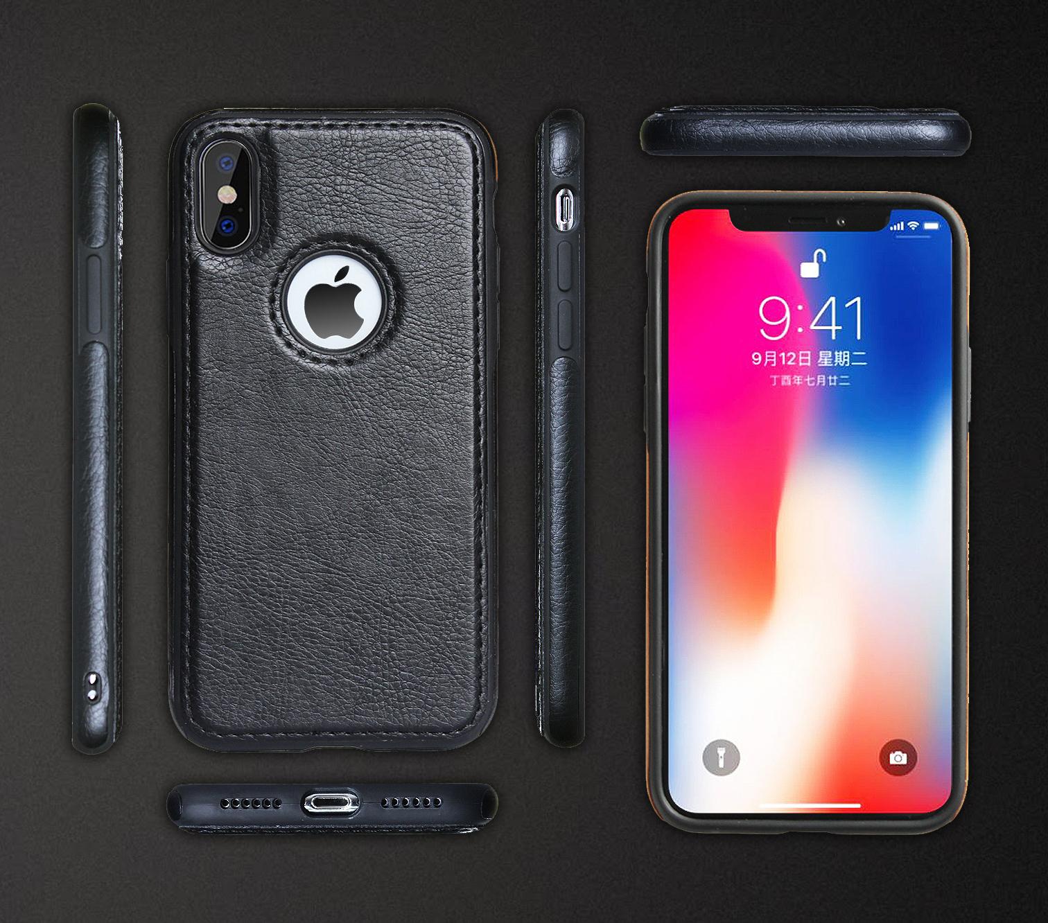 (Màu đen) Ốp lưng da iPhone 7 Plus - IP 7 Plus - PS CASE phân phối