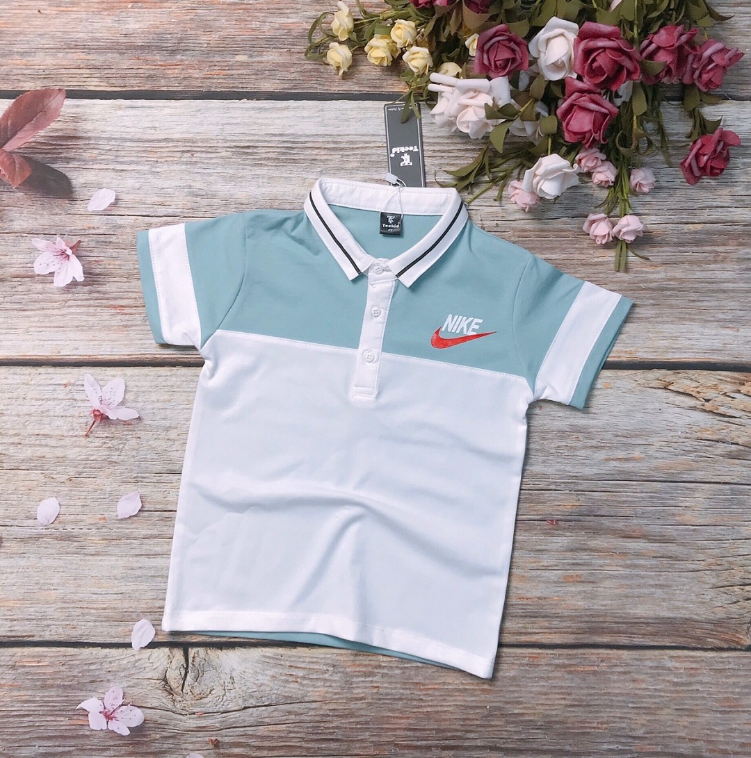 [HCM]Áo Thun Bé Trai Ngắn Tay Có Cổ Phối Màu Cơ Bản Hàng VN chất lượng cao AT01