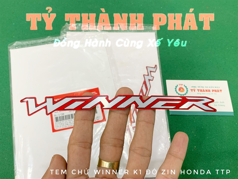 Tem chử Winner v1 Đỏ