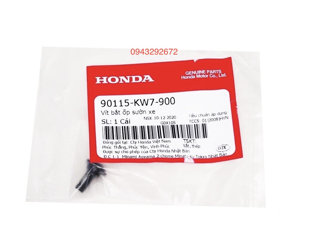 Vít bắt ốp sườn xe honda nhiều dòng xe