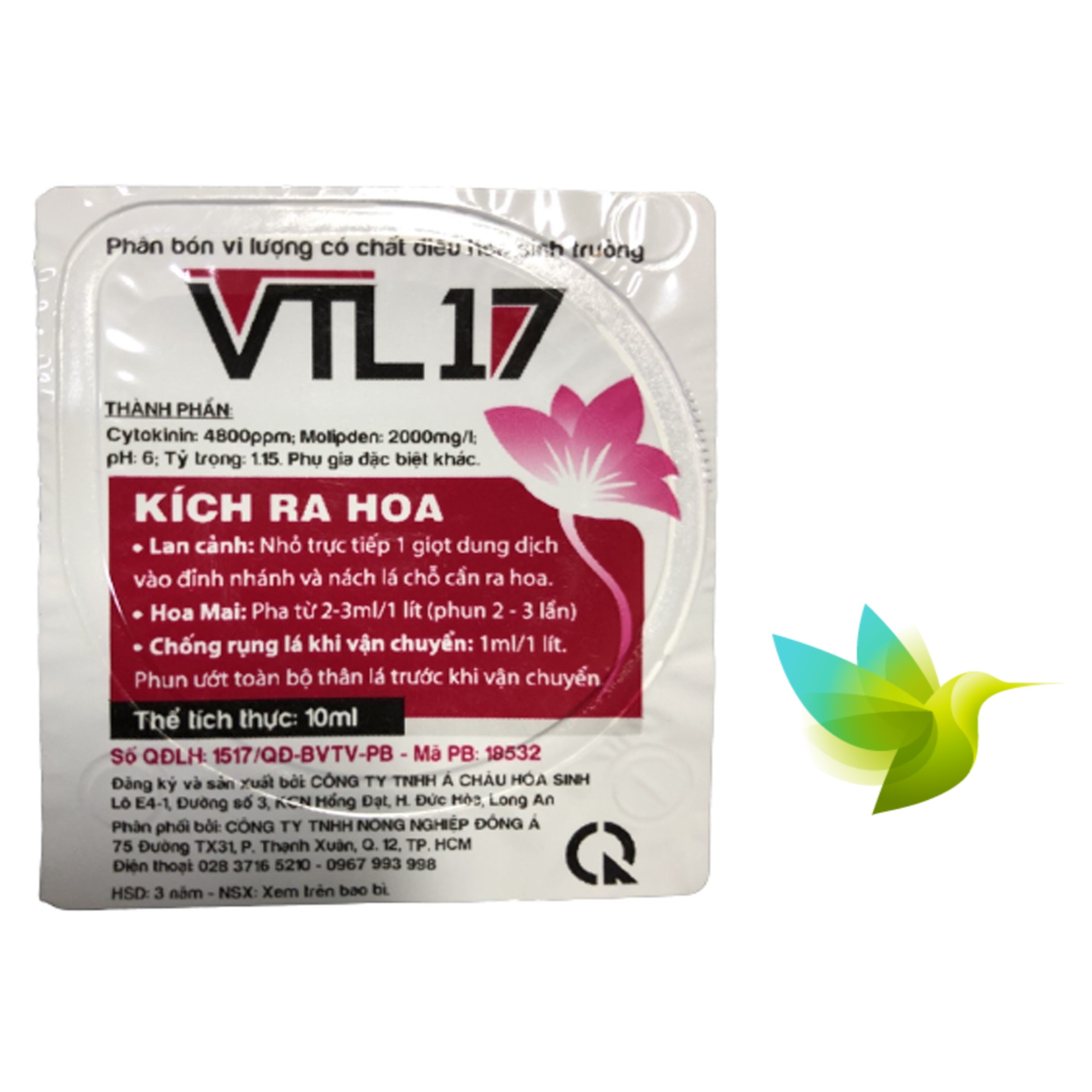 Phân bón nạp hoa vtl17 - ra hoa - #613a# 10ml