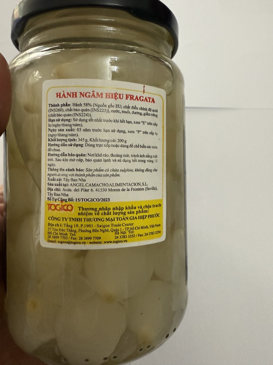 Hành ngâm 200g-345g - Fragata nhập khẩu Tậy Ban Nha