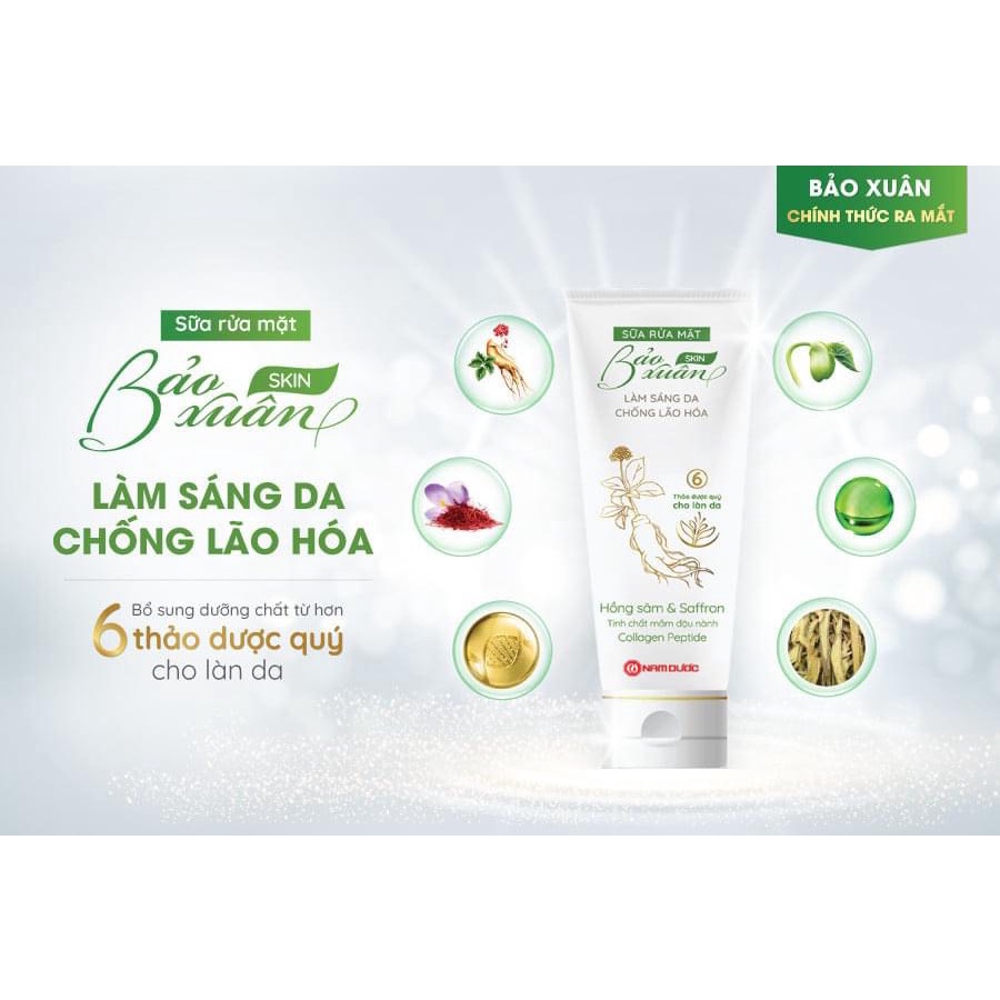Sữa Rửa Mặt Thảo Dược Bảo Xuân Skin (Chai 100ml)