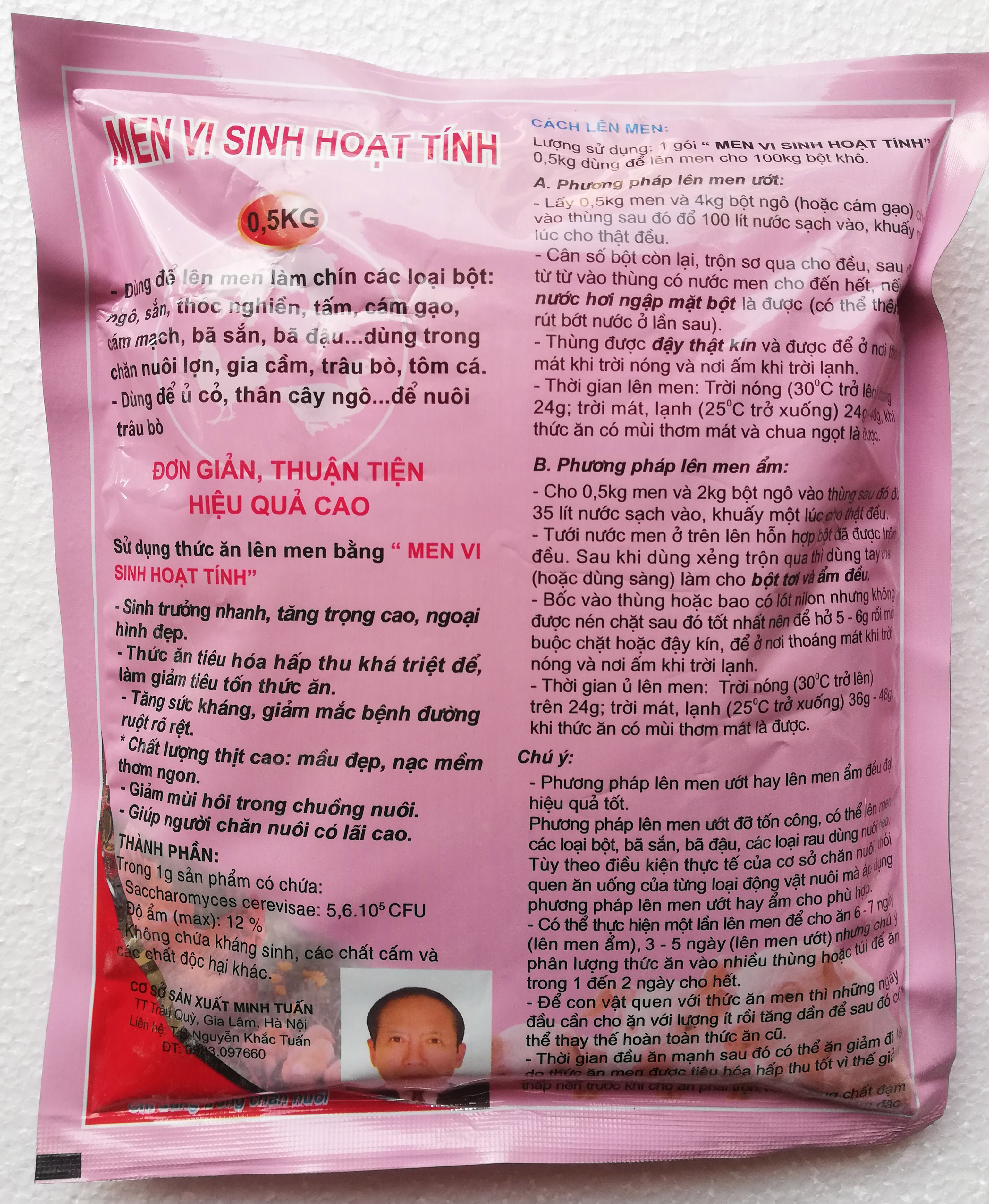 7 gói Men ủ vi sinh hoạt tính 500g