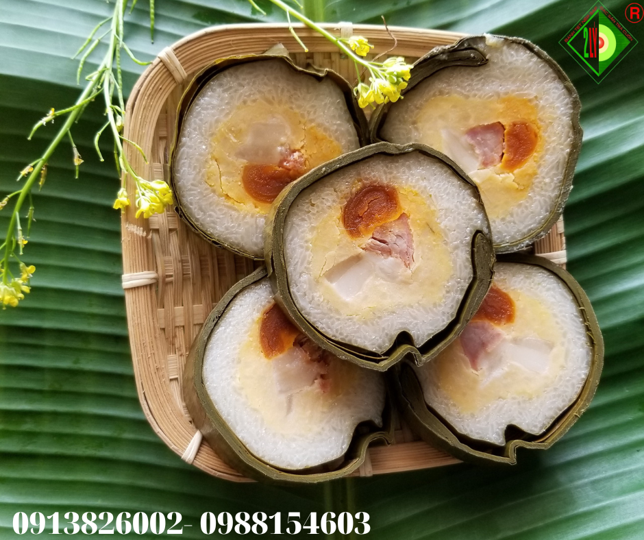 Bánh Tét Nếp Trắng Truyền Thống [Bánh tét Trà Cuôn Hai Lý tại Trà Vinh]