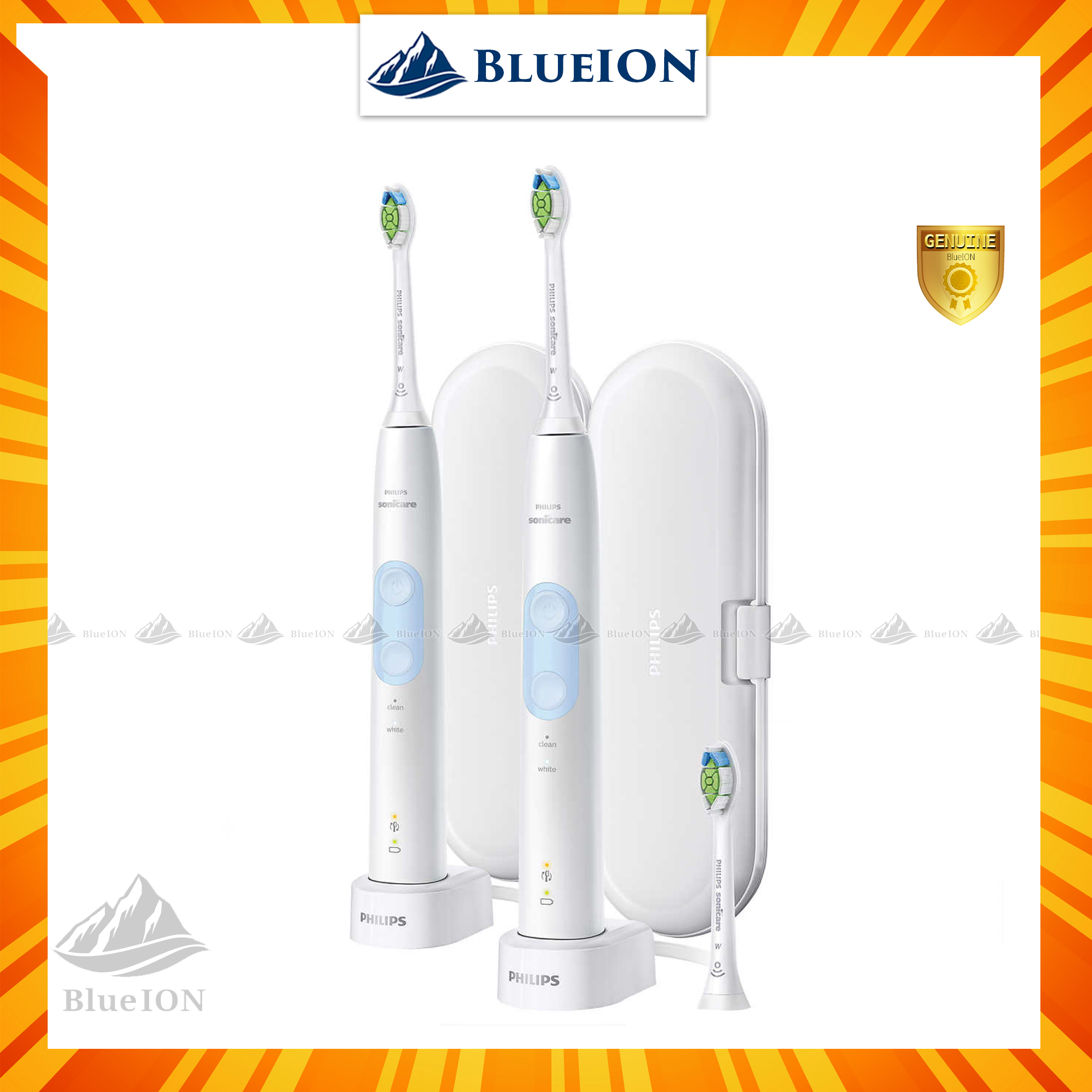 Bộ đôi 2 bàn chải điện Philips Sonicare Optimal Clean (hàng Mỹ)