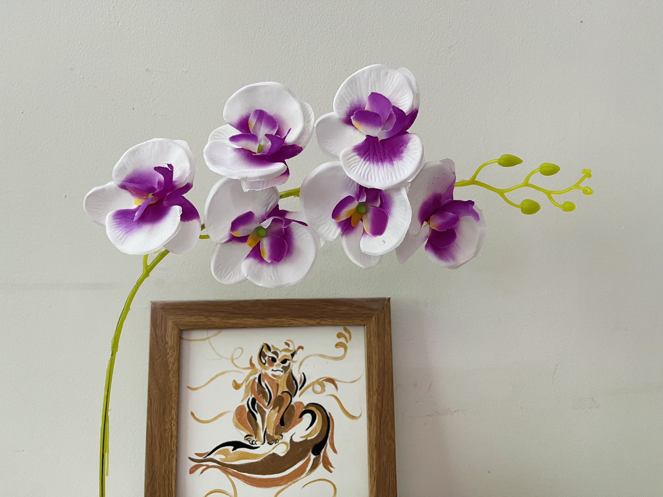Hoa giả, hoa vải lụa - CÀNH LAN HỒ ĐIỆP trang trí decor...