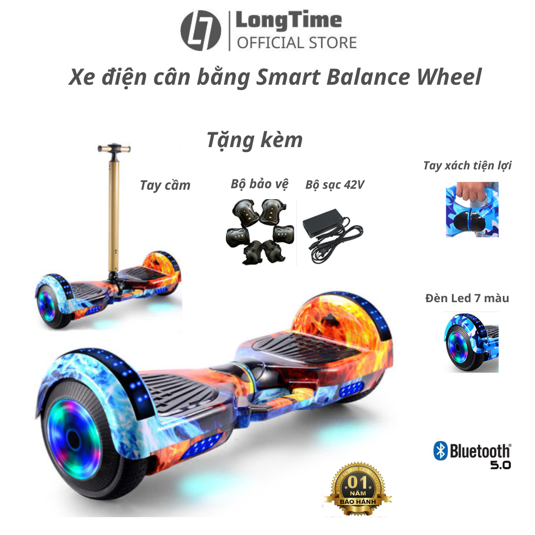 Xe điện cân bằng Smart Balance Wheel 6.5 inch tặng kèm tay cầm sạc