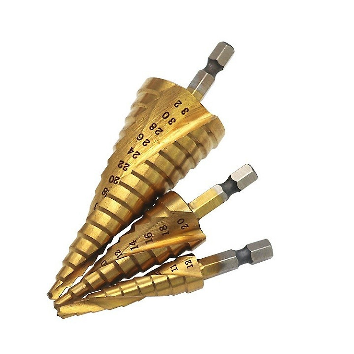 [HCM]Bộ 3 mũi khoan tháp titanium 4-32mm