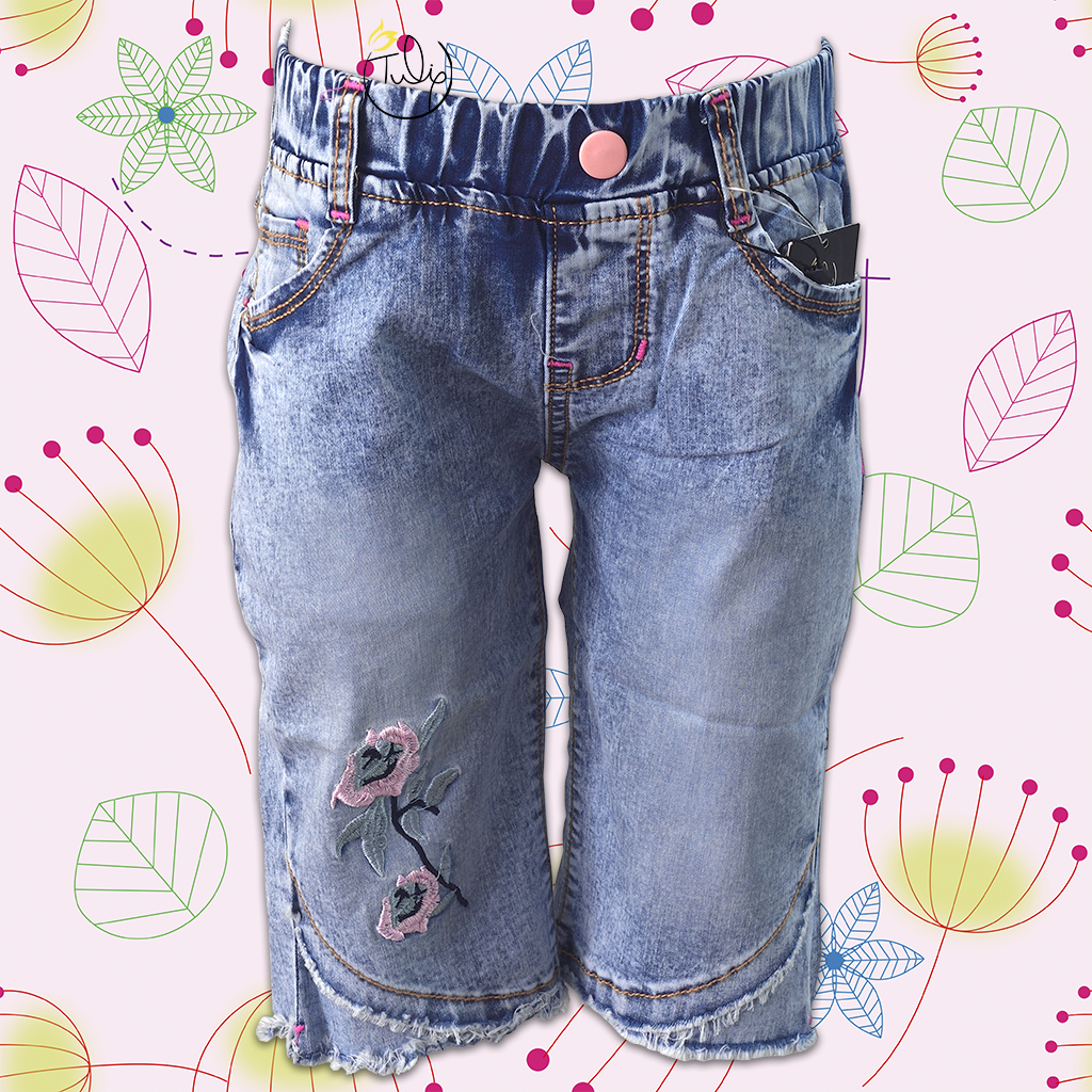 Quần jean thun lững cho bé gái