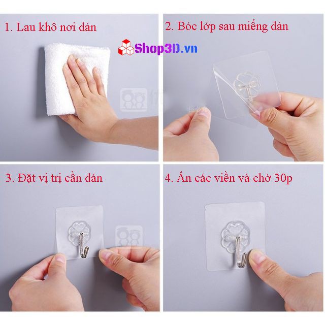 MÓC DÁN TƯỜNG CHỊU LỰC TRẮNG