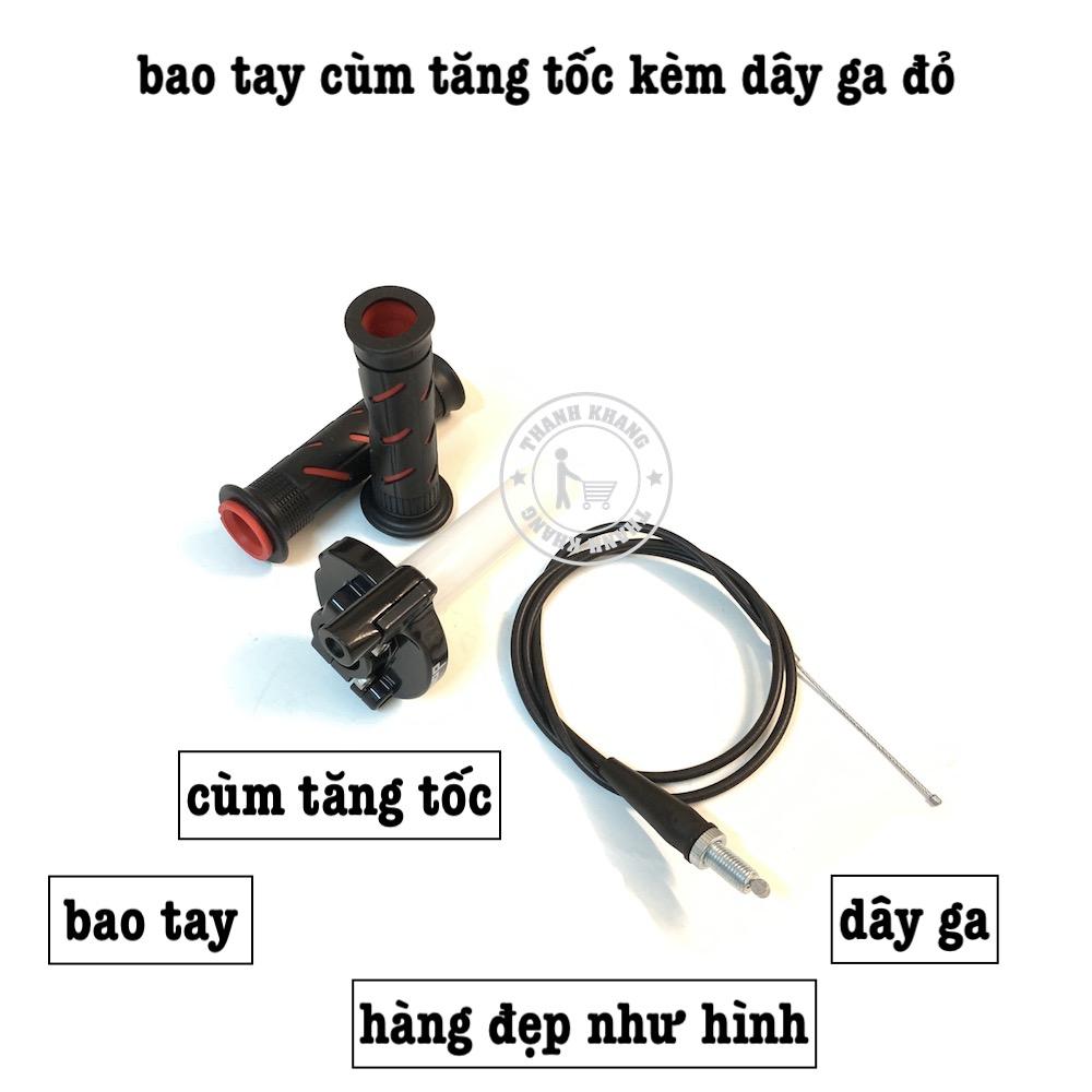 [HCM]Bao tay xe máy domino màu đỏ cùm tăng tốc kèm dây ga thanh khang 006001610