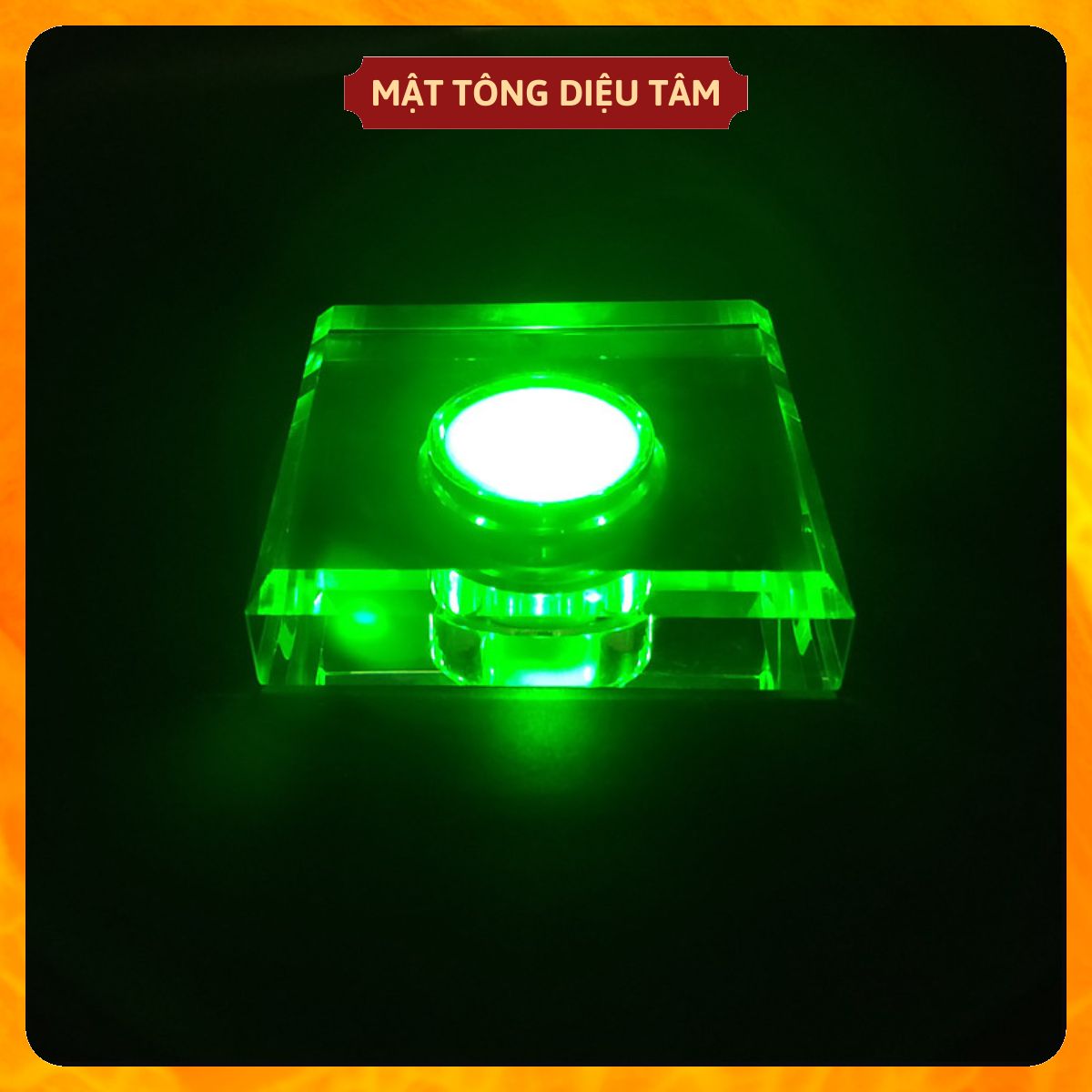Đế đèn led pha lê đổi 7 màu làm sáng tượng trang trí.