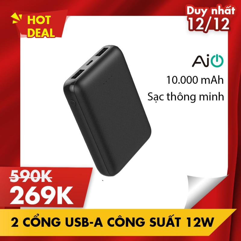 Giá Pin Sạc Dự Phòng 10000mAh AUKEY PB-N66 2 Cổng Sạc 2.4A Công Suất 12W Công Nghệ Aipower Thông Minh - Hàng Phân Phối Chính Hãng