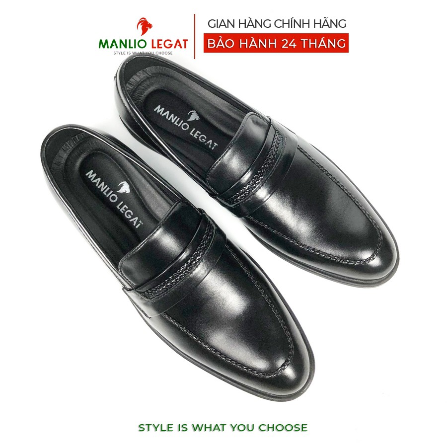 Giày tây - giày công sở nam Manlio Legat màu đen dáng basic G725-B