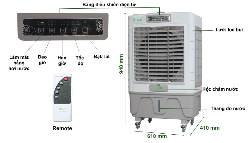 quạt điều hòa làm mát ifan-550