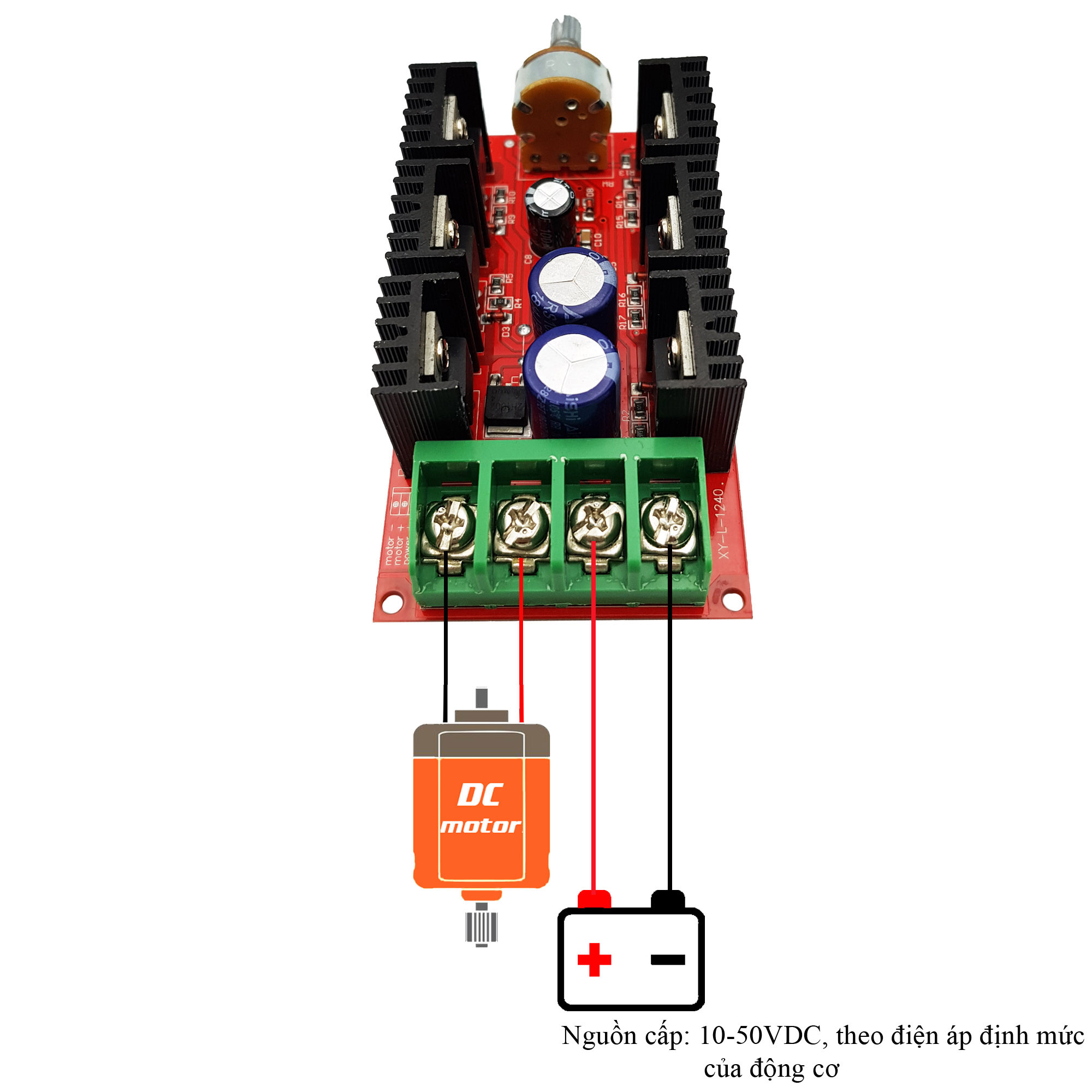 Bộ điều khiển tốc độ động cơ DC 40A