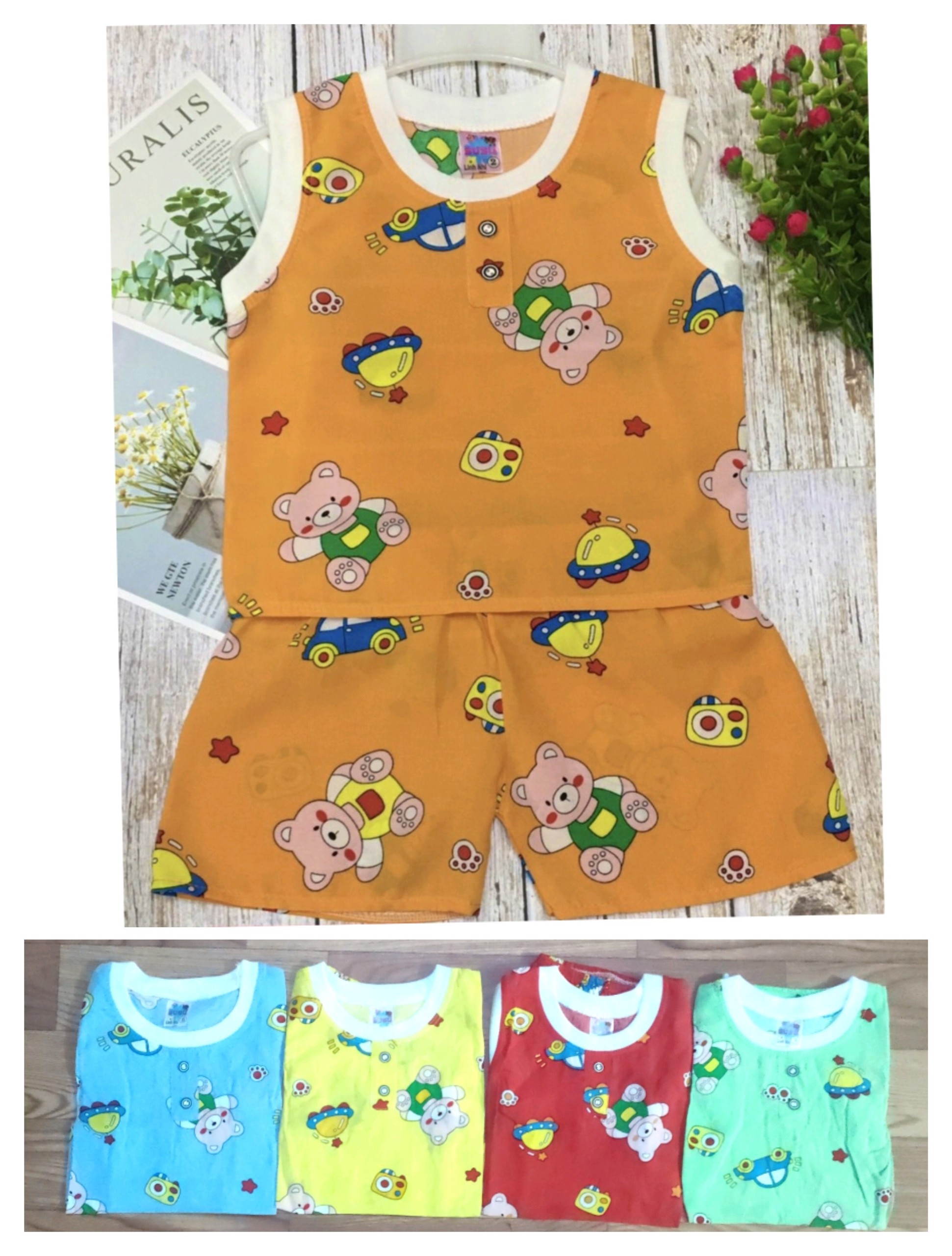[HCM]đồ bộ tole cho bé trai từ 4-14kg (giao màu ngẫu nhiên)