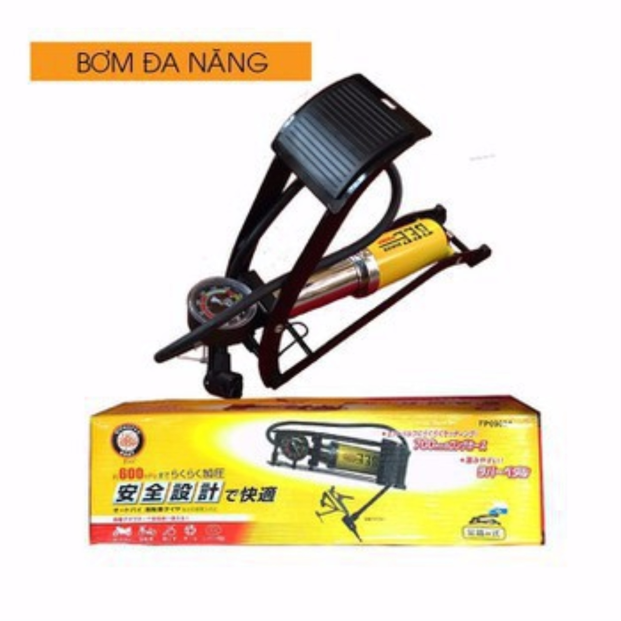 Bơm xe bee fp0902a 1 ống cao cấp