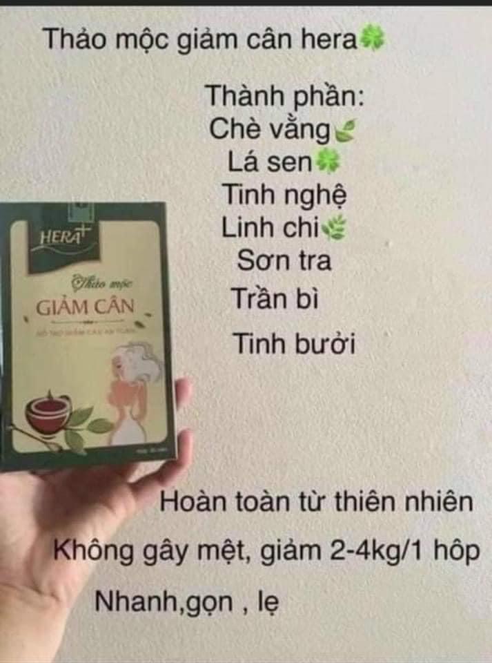 Trà Giảm cân Hera 30v chính hãng