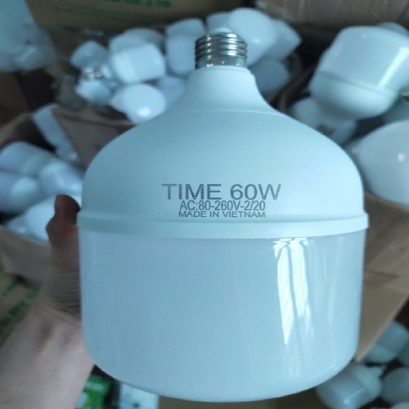BỘ 02 bóng đèn búp trụ 60w siêu sáng không vỏ hộp