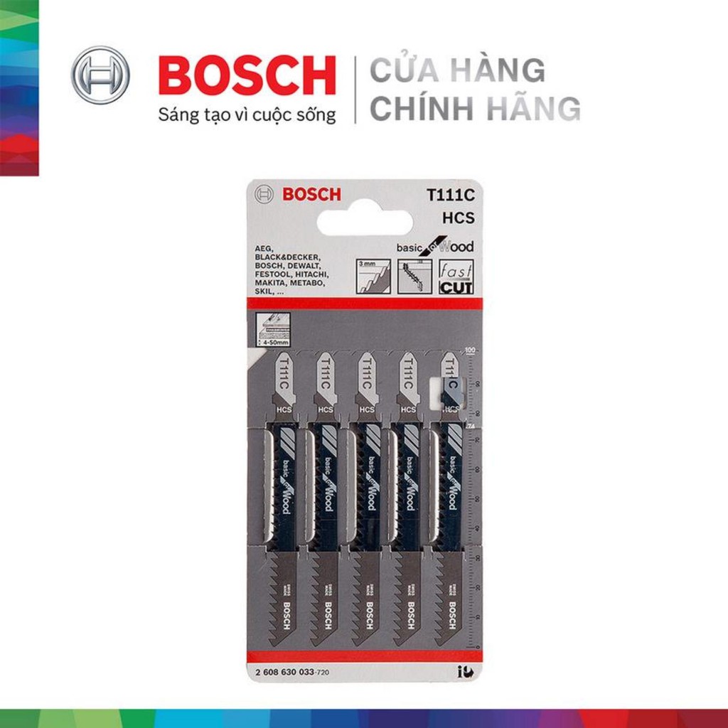 Bosch t 111 C Jigsaw Blades - Wood (Set of 5 Blades)