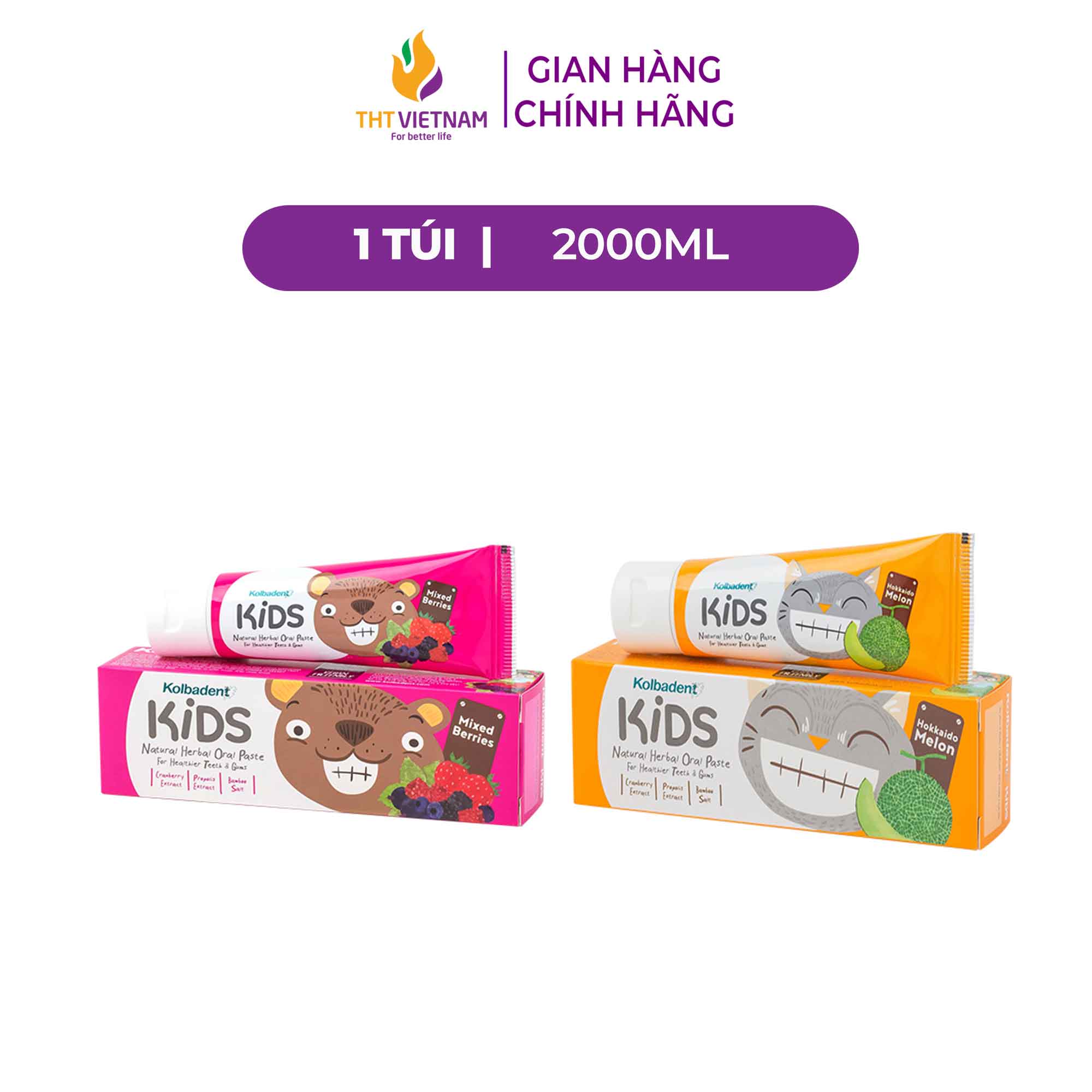 Kem đánh răng trẻ em Kolbadent Kids 50g
