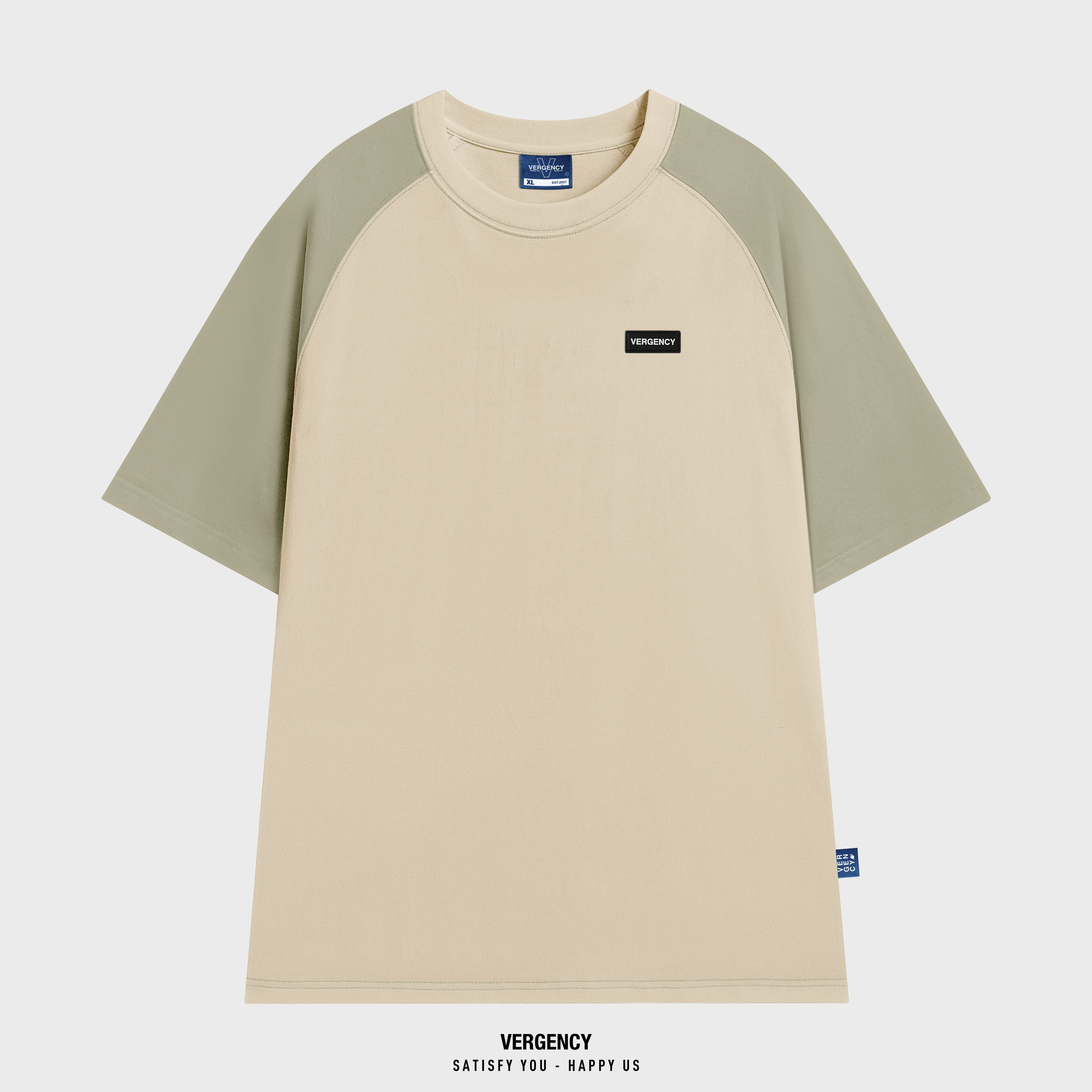 [lazsohot1 -20% đơn 99K] Áo thun Vergency nam nữ Raglan/ Gray, white, begei